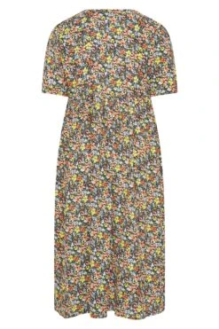 LIMITED COLLECTION - Robe Jaune Floral Manches Courtes à Poches -GrandeTendance Boutique aaf27bc1 d1f8 48 217023 Y