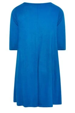 YOURS - Robe Bleue Roi Fluide Drâpée à Poches -GrandeTendance Boutique ab382a94 4619 45 301911 Y
