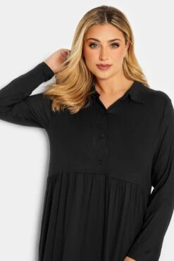 Robe Noire Midi Manches Longues Ourlet Aztèque -GrandeTendance Boutique ab76067f 2235 45 301160 D