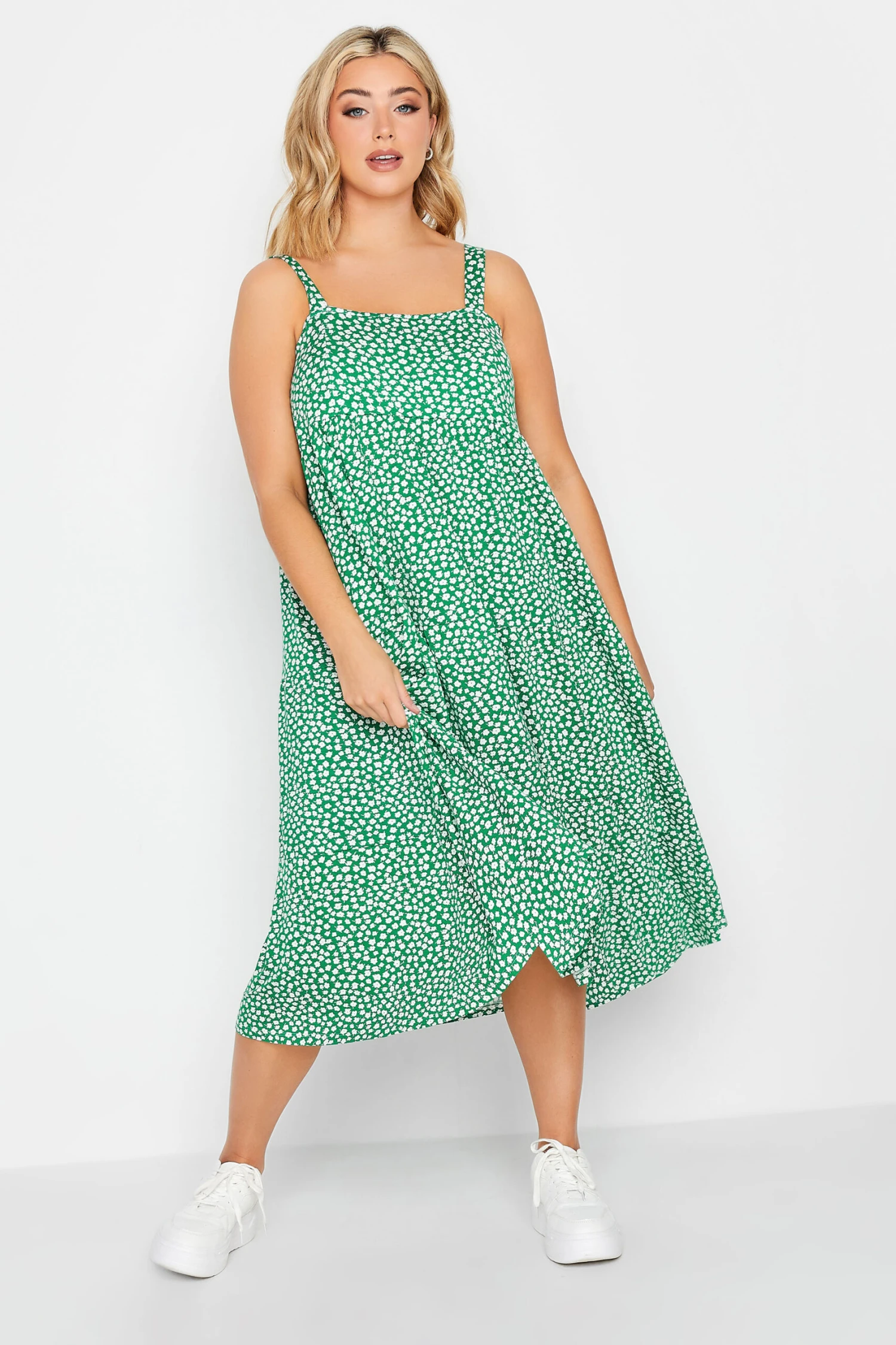 YOURS CURVE - Robe Verte Floral Midaxi En Jersey 4 YOURS CURVE - Robe Verte Floral Midaxi En Jersey – Image 2