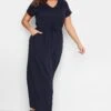 YOURS - Robe Bleue Marine Maxi Manches Courtes -GrandeTendance Boutique aed0e8f1 537b 49 137310 A