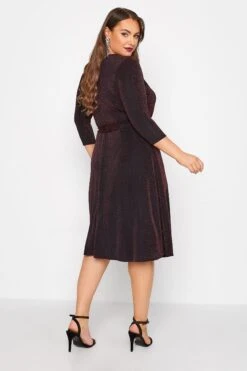 YOURS LONDON - Robe Rouge Midi Cache-Coeur Pailletté -GrandeTendance Boutique aee08b01 a2de 4f 161631 C