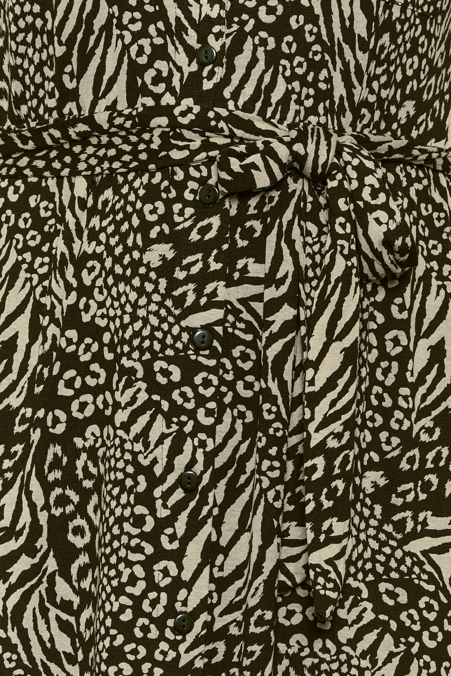 Robe Noire & Beige Midaxi Animal Manches Courtes 8 Robe Noire & Beige Midaxi Animal Manches Courtes â Image 6