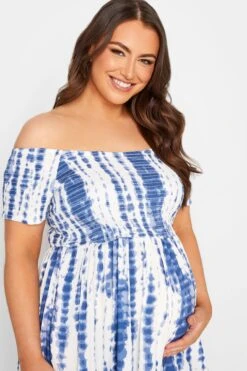 BUMP IT UP MATERNITY - Robe Bleue Tie & Dye Volanté -GrandeTendance Boutique af884d1c 8d27 4f 158361 D