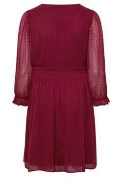 YOURS LONDON - Robe Rouge Plissée Manches à Pois -GrandeTendance Boutique af9df1ed 9d31 41 161912 Y