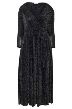 YOURS LONDON - Robe Noire & Argentée Paillettée Longueur Maxi -GrandeTendance Boutique afcb63a4 de36 45 161640 X