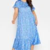 LIMITED COLLECTION - Robe Smocké Maxi Bleue Floral -GrandeTendance Boutique b03b5349 de8a 4d 215604 A