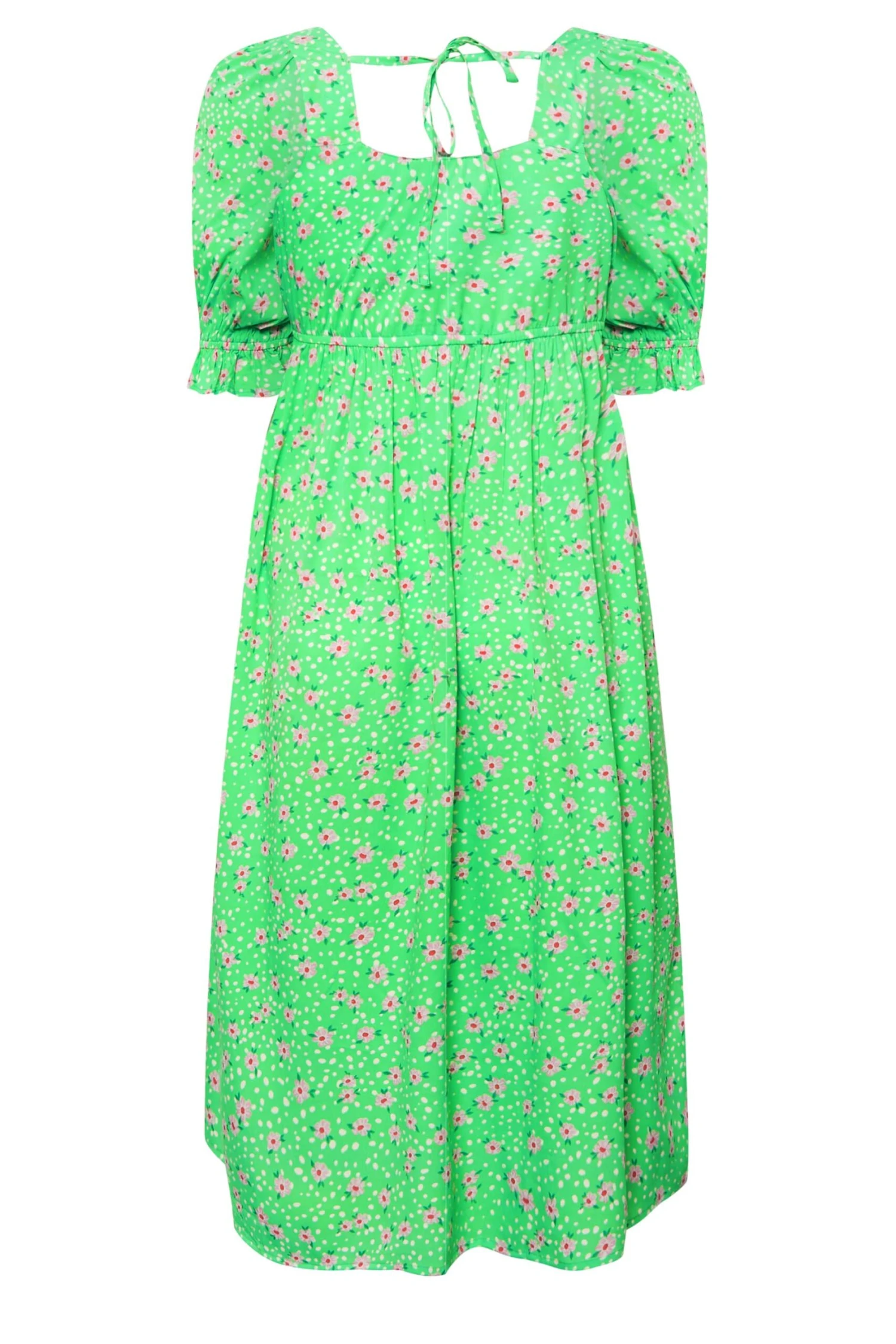 LIMITED COLLECTION - Robe Verte Floral Encolure Coeur 10 LIMITED COLLECTION - Robe Verte Floral Encolure Coeur – Image 8