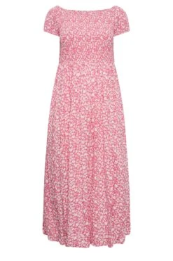 Robe Floral Maxi Rose Encolure Bardot 14 Robe Floral Maxi Rose Encolure Bardot -GrandeTendance Boutique b1116bb4 0706 49 137341 X