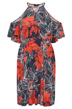 Robe Noire Fleurs Rouges Épaules Ajourées -GrandeTendance Boutique b177a568 ddfe 4a 300799 X