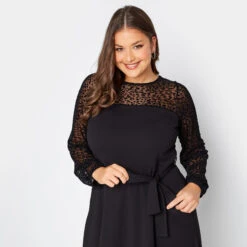 YOURS LONDON - Robe Noire Patineuse Manches En Filet Léopard 12 YOURS LONDON - Robe Noire Patineuse Manches En Filet Léopard -GrandeTendance Boutique b1926934 826a 45 161756 D