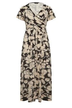 YOURS - Robe Maxi Noire & Beige Floral Cache-Coeur -GrandeTendance Boutique b23debdf 4c90 40 137435 X