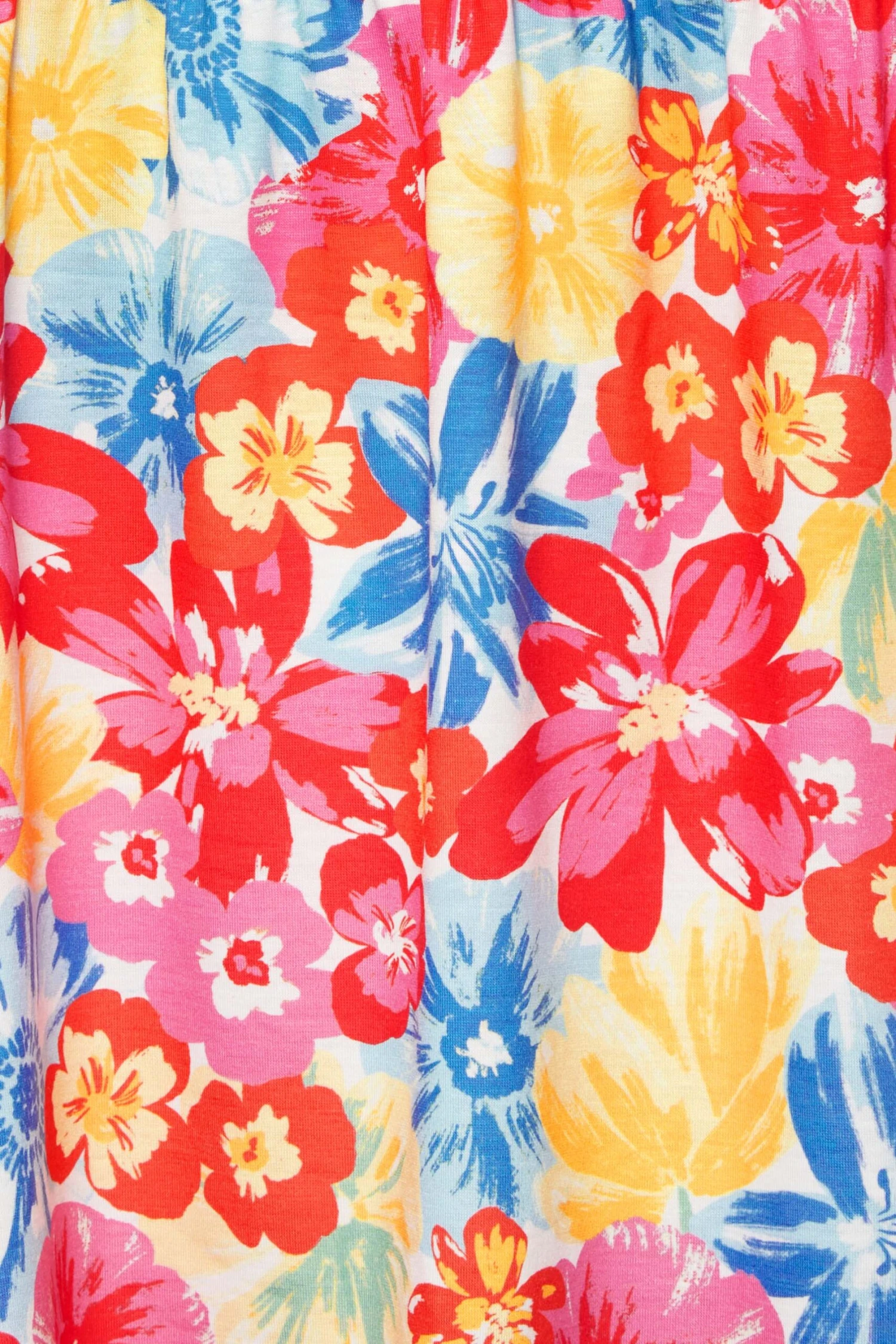 LIMITED COLLECTION - Robe Rouge & Jaune Floral Smocké Volanté 7 LIMITED COLLECTION - Robe Rouge & Jaune Floral Smocké Volanté – Image 5