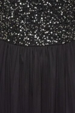 LUXE - Robe Noire Maxi Encolure Coeur à Sequins -GrandeTendance Boutique b28c3136 df45 47 161991 Z