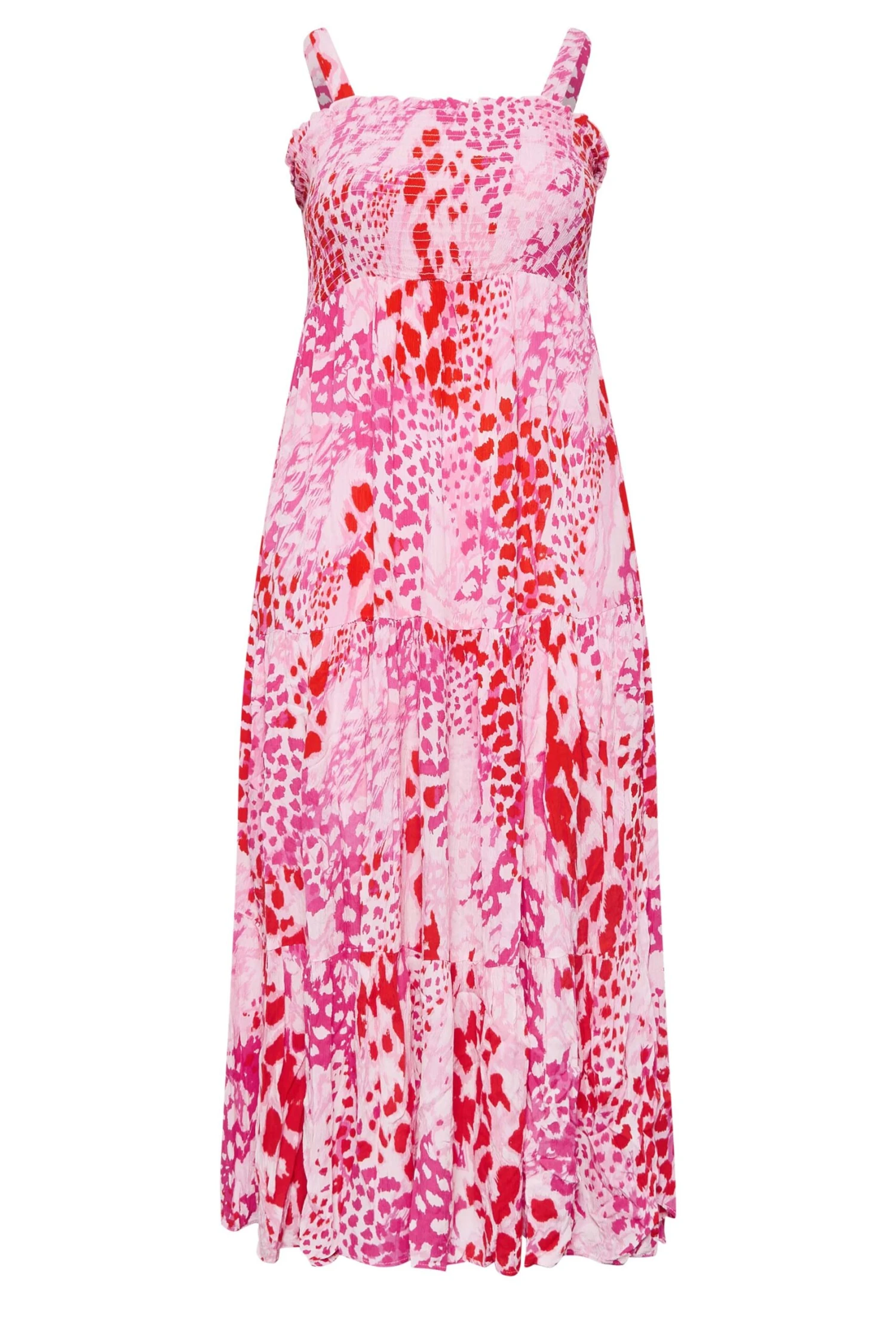 YOURS - Robe D'été Maxi Rose & Rouge Imprimé Animal 8 YOURS - Robe D'été Maxi Rose & Rouge Imprimé Animal – Image 6
