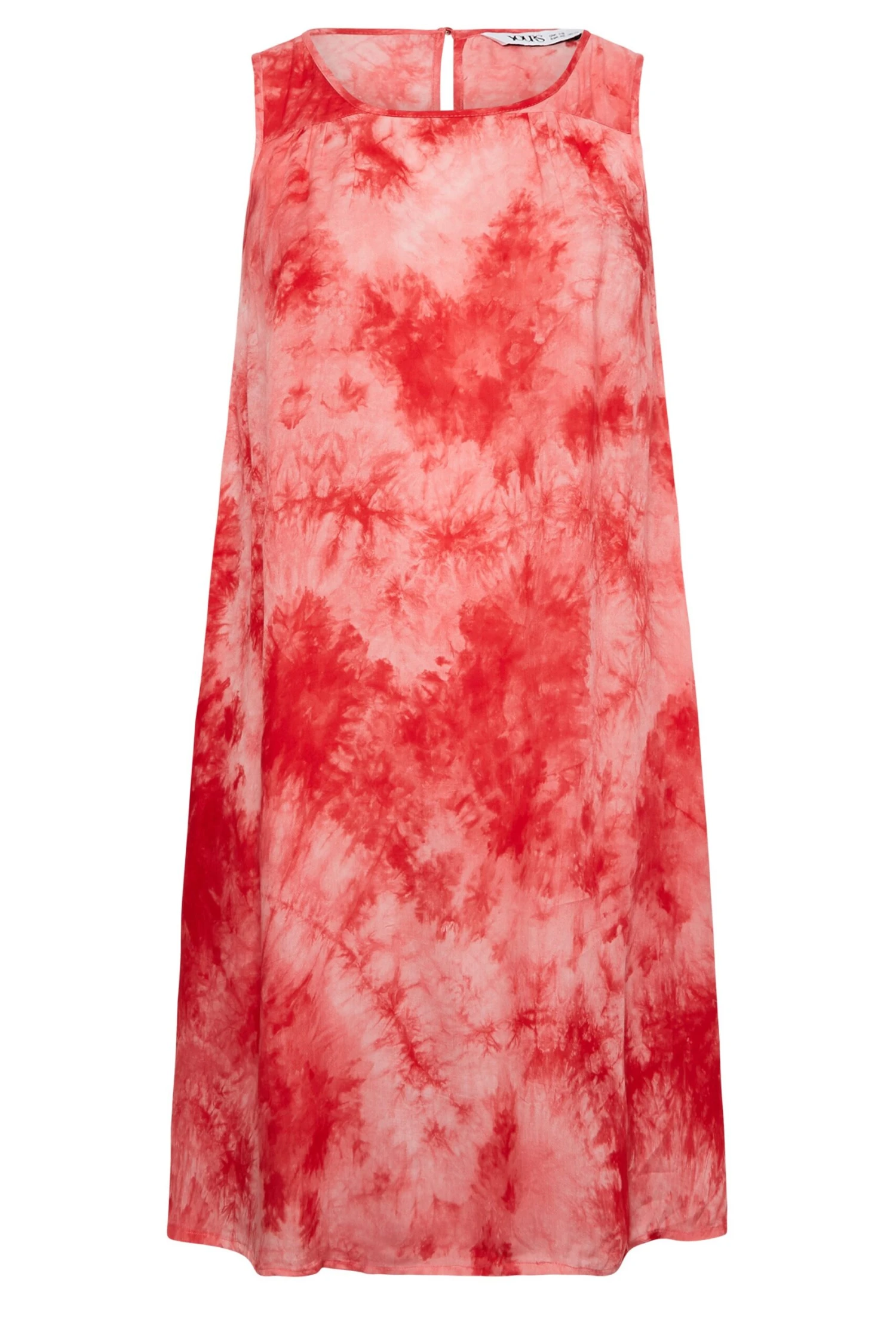 YOURS - Robe Rouge Volanté Coupe Droite Tie & Dye 8 YOURS - Robe Rouge Volanté Coupe Droite Tie & Dye – Image 6