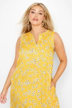 Robe Coupe Droite Jaune Imprimé Fleuri 12 Robe Coupe Droite Jaune Imprimé Fleuri -GrandeTendance Boutique b6cb9556 844c 49 173929 D