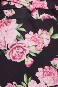 YOURS LONDON - Robe Noire Floral Rose Cache-Coeur -GrandeTendance Boutique b8cec0b9 be78 45 162044 Z