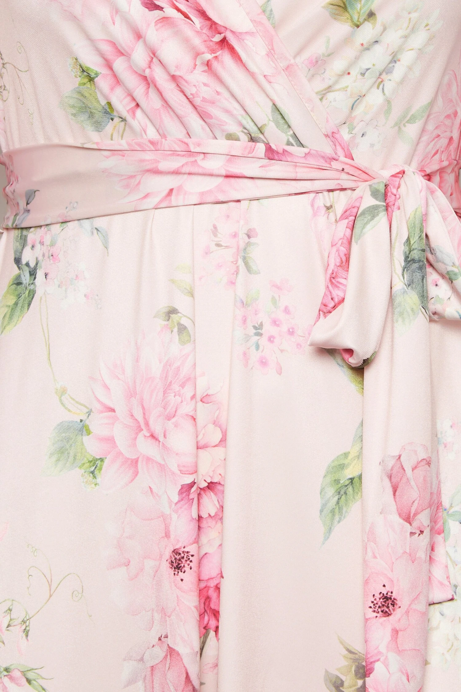 YOURS LONDON - Robe Rose Poudré Floral Ourlet Roulanté 7 YOURS LONDON - Robe Rose Poudré Floral Ourlet Roulanté – Image 5