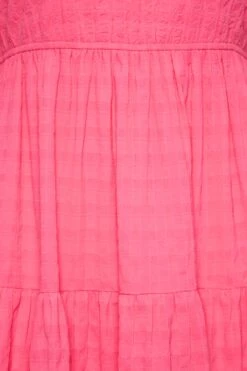 LIMITED COLLECTION - Robe Midi Rose Fushia Texturé Smocké -GrandeTendance Boutique b9870bbd e935 42 215542 Z