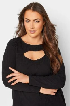 Robe Noire Midaxi Design Découpé -GrandeTendance Boutique bad3768d fc20 4b 137251 D