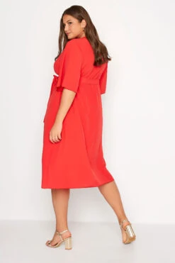 YOURS LONDON - Robe Rouge Coupe Portefeuille -GrandeTendance Boutique bbf5f12b b55a 43 161738 C