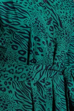 YOURS LONDON - Robe Verte Manches Longues Animal -GrandeTendance Boutique bc5ea5ff 4d0e 4e 161608 Z
