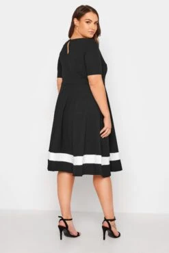 YOURS LONDON - Robe Noire Patineuse Bande Blanche -GrandeTendance Boutique be2f45a4 13bd 4e 157976R C