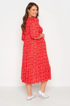 BUMP IT UP MATERNITY - Robe Rouge Floral Midi -GrandeTendance Boutique be9e10c6 9dd4 46 158350 C