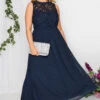YOURS LONDON - Robe Bleue Foncée Maxi En Mousseline Demoiselle D'Honneur -GrandeTendance Boutique bf9eab66 c72a 4e 161889 A