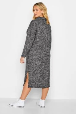 Robe Midaxi En Gris Charbonneux Toucher Doux -GrandeTendance Boutique bfd4bbbf b8ad 43 301511 C