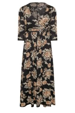 Robe Noire & Beige Floral En Manches Longues -GrandeTendance Boutique c0aac834 6177 45 301149 X
