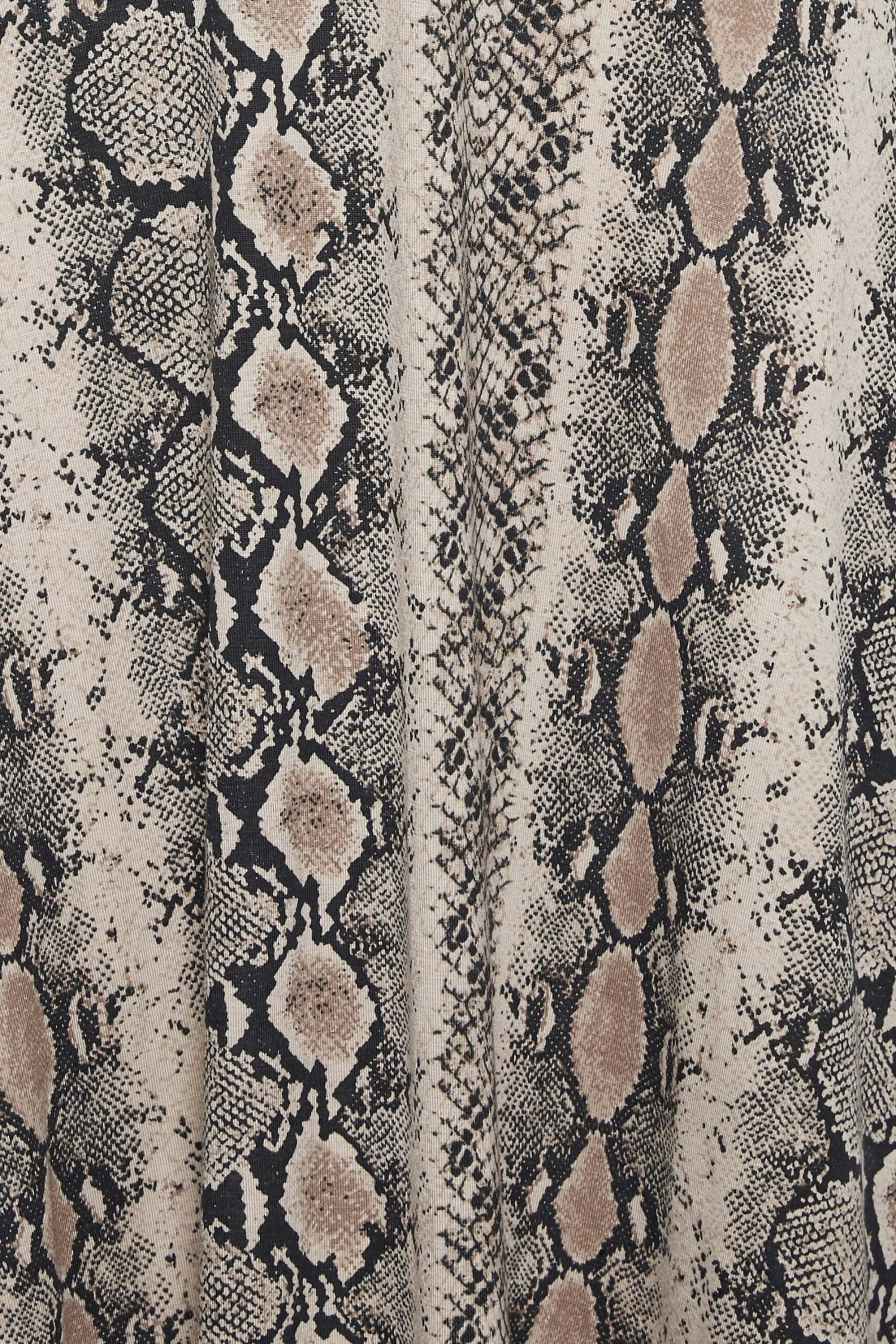 YOURS PETITE - Robe Midi Noire & Beige Serpent En Jersey 7 YOURS PETITE - Robe Midi Noire & Beige Serpent En Jersey – Image 5