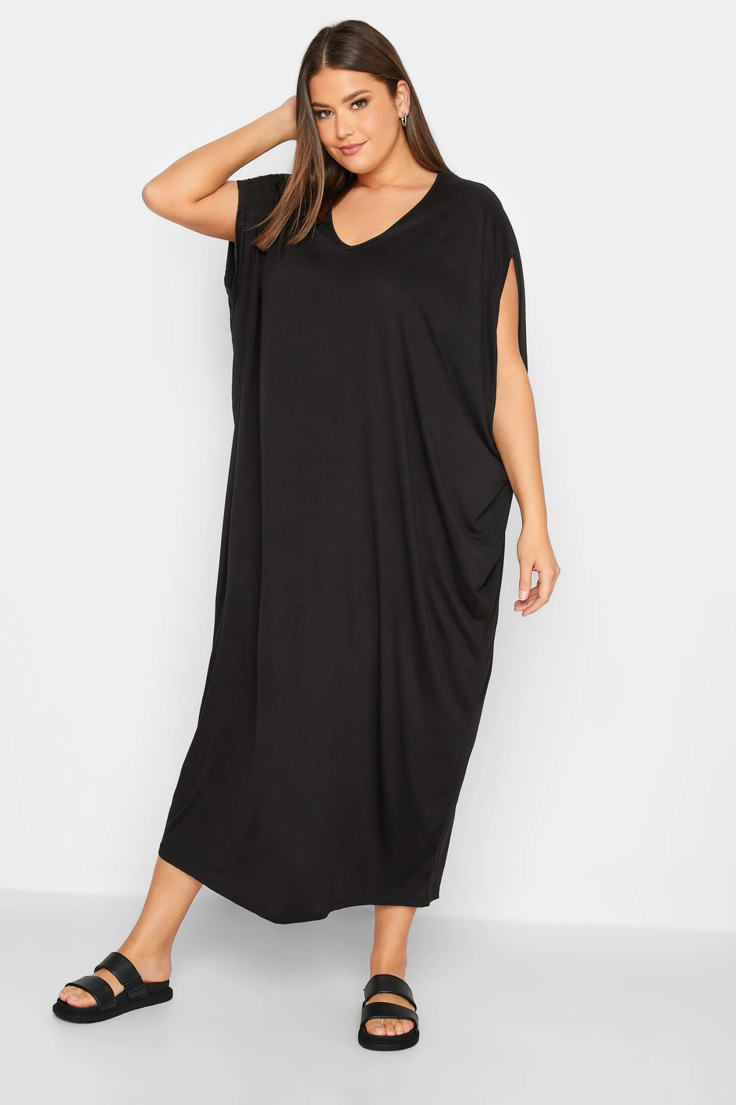 YOURS - Robe Noire De Plage Maxi Sans Manches 3 YOURS - Robe Noire De Plage Maxi Sans Manches
