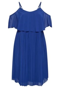 YOURS LONDON - Robe Midi Bleue Roi Plissée Volantée -GrandeTendance Boutique c4b8b8a7 c7f5 46 162120 X