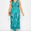 YOURS LONDON - Robe Maxi Bleue Turquoise Tropicale Noeud Avant 1 YOURS LONDON - Robe Maxi Bleue Turquoise Tropicale Noeud Avant -GrandeTendance Boutique c540c98e c63b 4b 161331 B