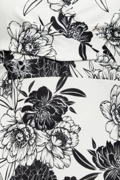 YOURS LONDON - Robe Noire & Blanche Floral Col V -GrandeTendance Boutique c54ddde1 f608 41 162043 Z