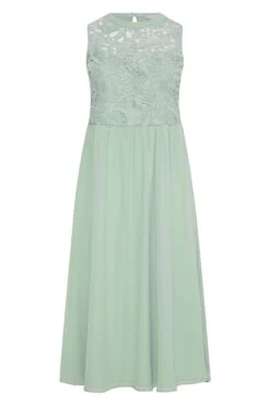 YOURS LONDON - Robe Verte Pastel Maxi En Mousseline Demoiselle D'Honneur -GrandeTendance Boutique c6ddbf6f e7e9 48 161005 F