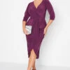YOURS LONDON - Robe Violette Plissée Cache-Coeur -GrandeTendance Boutique c77e4671 4b73 44 161808 A