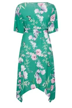 YOURS LONDON - Robe Verte Floral Design Portefeuille -GrandeTendance Boutique c8dfdb72 59c0 4b 162137 Y
