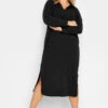 Robe Noire Maxi Texture Nervurée -GrandeTendance Boutique cb80270a 1000 44 137255 A