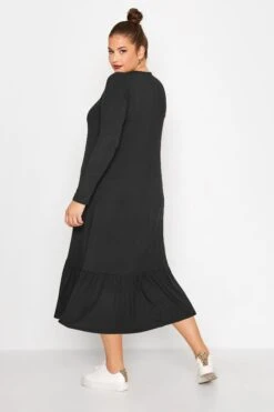 LIMITED COLLECTION - Robe Noire Longueur Midaxi Volanté -GrandeTendance Boutique ccd396c5 ce42 47 215188 C