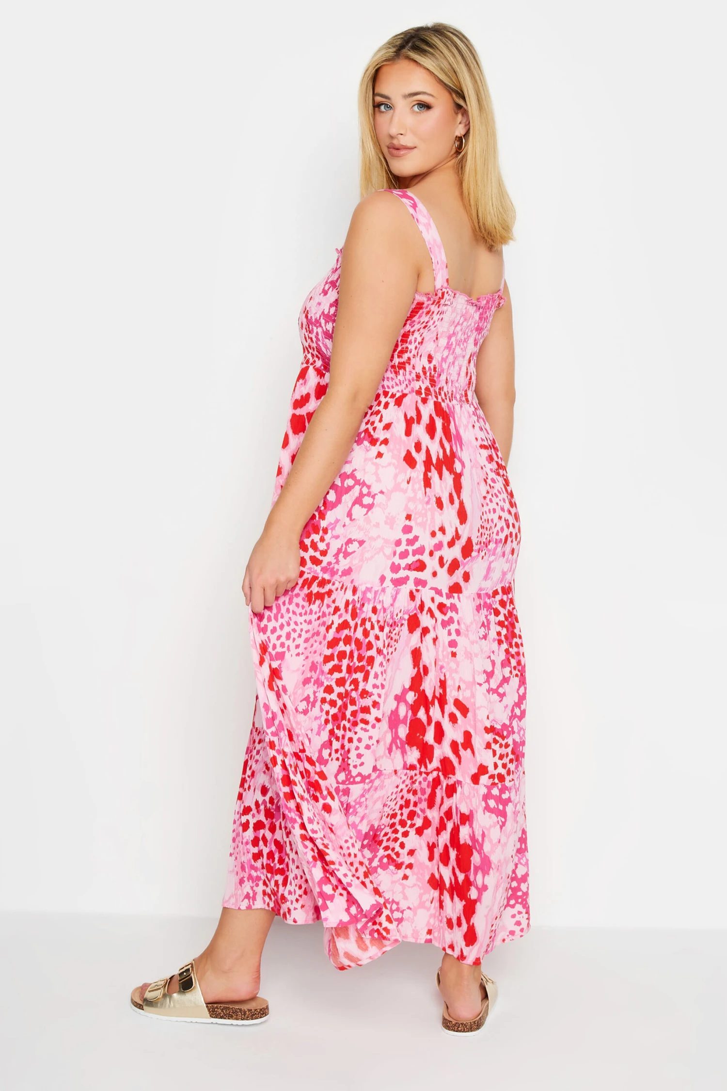 YOURS - Robe D'été Maxi Rose & Rouge Imprimé Animal 5 YOURS - Robe D'été Maxi Rose & Rouge Imprimé Animal – Image 3