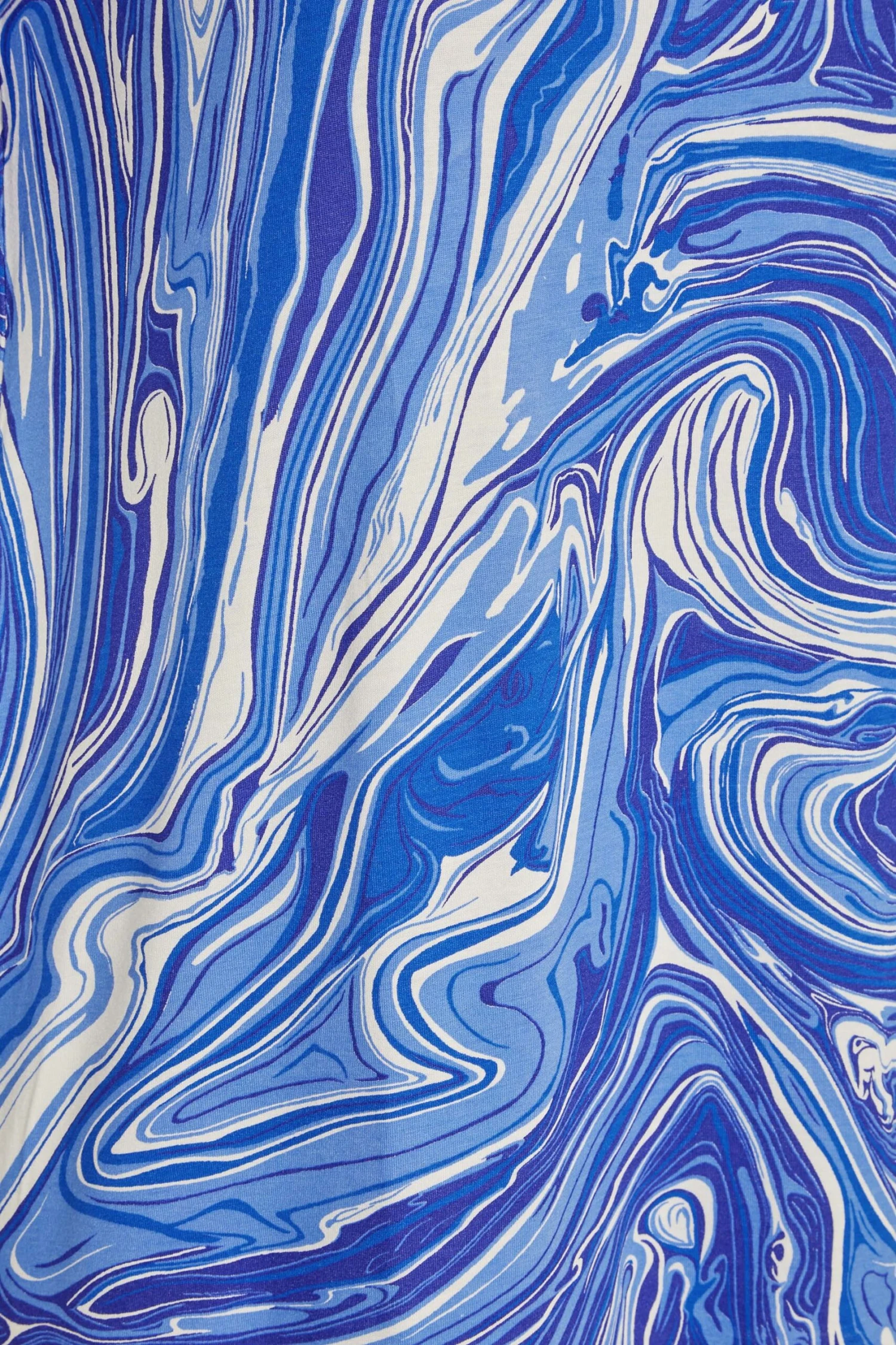 Robe T-Shirt Bleue Marbrée Manches Courtes 7 Robe T-Shirt Bleue Marbrée Manches Courtes – Image 5