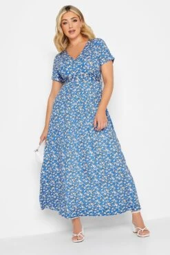 YOURS - Robe Bleue Animal Maxi Cache-Coeur -GrandeTendance Boutique cf2c604e 25f1 49 302060 B