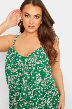 YOURS LONDON - Robe Verte Floral Volanté En Maxi 12 YOURS LONDON - Robe Verte Floral Volanté En Maxi -GrandeTendance Boutique d02918e5 33a8 4c 161126 d