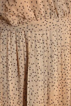 YOURS LONDON - Robe Beige à Pois Cache-Coeur -GrandeTendance Boutique d04e393b ddae 44 161192 Z