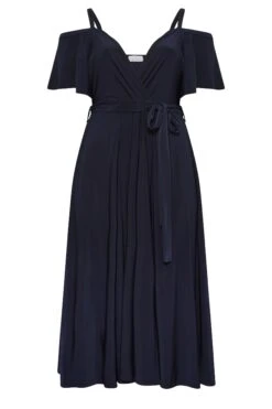 YOURS LONDON - Robe Bardot Cache-Coeur Bleue Marine -GrandeTendance Boutique d06ef1d8 2e91 46 162177 X