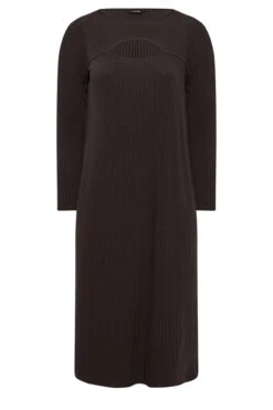 Robe Marron Chocolat Midaxi Design Découpé -GrandeTendance Boutique d06f3d66 f454 4b 137252 X