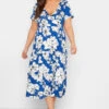 YOURS - Robe Bleue Roi Cache-Coeur Manches Courtes -GrandeTendance Boutique d12c68a1 5026 41 301894 A